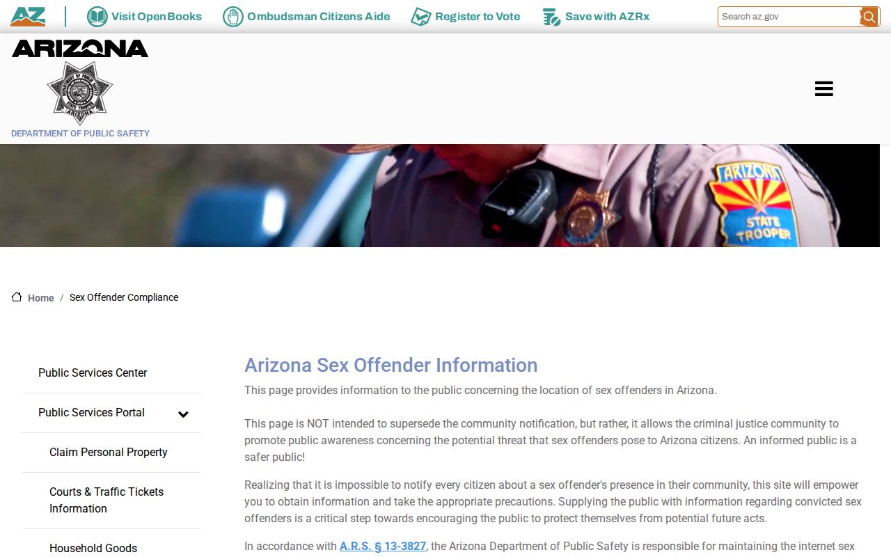 Yuma County resident lookup through Arizona DPS official information