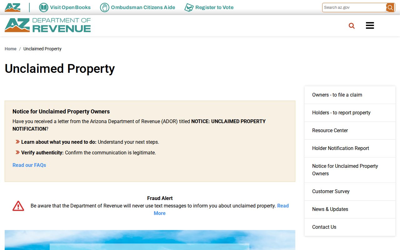 Yuma County resident lookup using Arizona unclaimed property